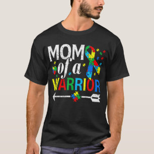 Camiseta Mãe De Um Autismo Guerreiro Mamãe As Mulheres Ador