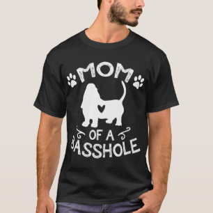 Camiseta Mãe De Um Basset De Sobreposição De Sobreposição D