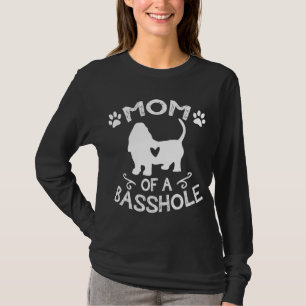 Camiseta Mãe De Um Basset De Sobreposição De Sobreposição D