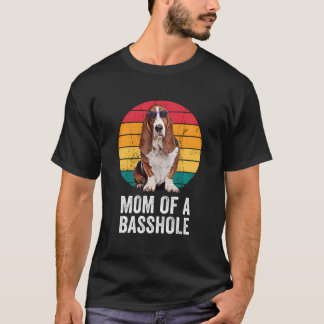 Camiseta Mãe De Um Basset De Vintage Engraçado, Mãe D