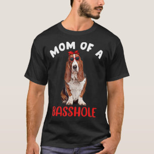 Camiseta Mãe de um Basset Engraçado e Engraçado Mãe Cachorr