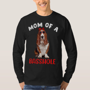 Camiseta Mãe de um Basset Engraçado e Engraçado Mãe Cachorr