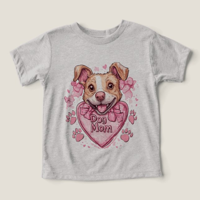 Camiseta Mãe de um Bebê Pele - Cachorro Doce Mãe Design (Design frontal)