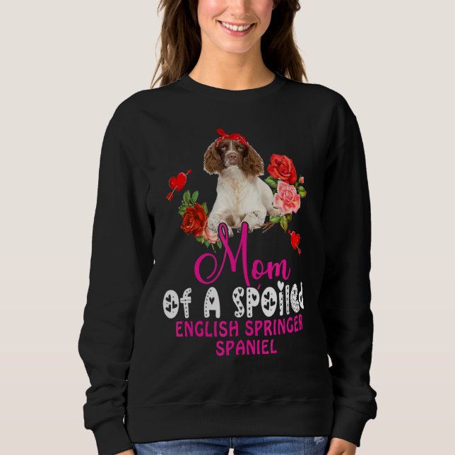 Camiseta Mãe De Um Cachorro Gelado Inglês Springer (Frente)