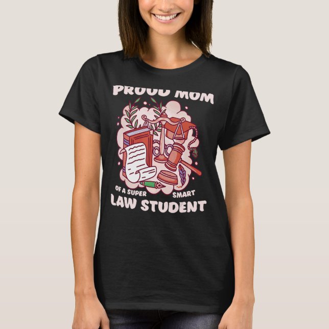 Camiseta Mãe de um estudante de Direito Formando Juris Doc (Frente)