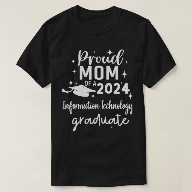 Camiseta Mãe de um Formando de Formando de Tecnologia da In (Frente do Design)