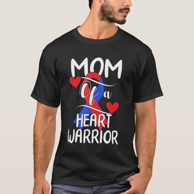 Camiseta Mãe De Um Guerreiro Cardíaco Sensibilização Infant (Frente)