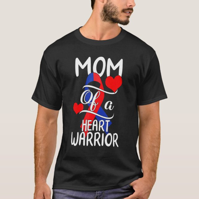 Camiseta Mãe de um Guerreiro Cardíaco Sensibilização para a (Frente)