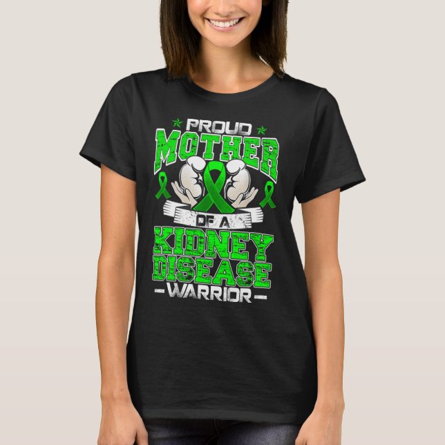 Camiseta Mãe De Um Guerreiro Da Doença Renal Ckd Sensibiliz (Frente)