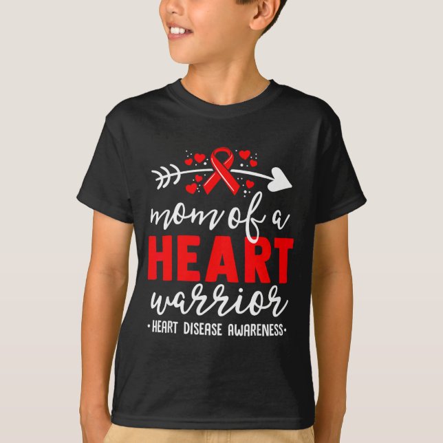 Camiseta Mãe de um Guerreiro do Coração CHD Conscientização (Frente)