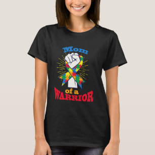 Camiseta Mãe De Um Guerreiro Fita Puzzle Legal Conscientiza