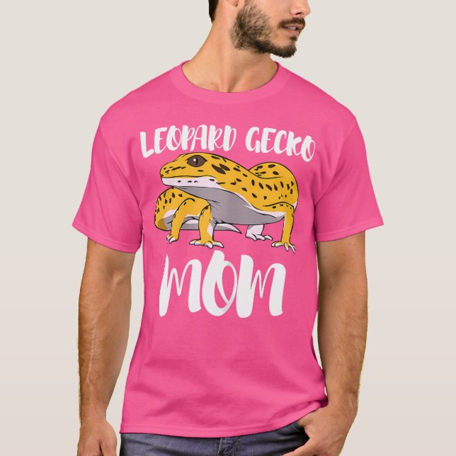 Camiseta Mãe De Um Réptil De Lizard Cute Gecko Leopardo (Frente)