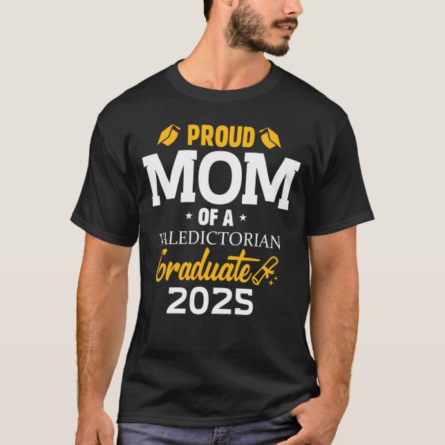 Camiseta Mãe De Uma Família De Formandos Valedictorianos 20 (Frente)