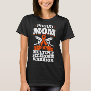 Camiseta Mãe De Uma Guerreira Múltipla Esclerose, Srta. Rib