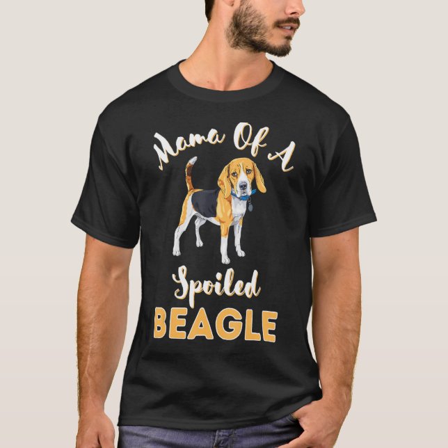 Camiseta Mãe De Uma Mulher De Cachorro De Beagle (Frente)