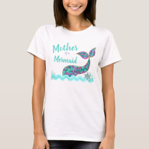 Camiseta Mãe de uma Sereia, Festa de aniversário no topo