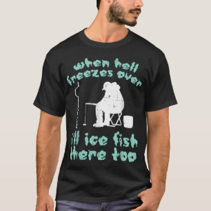 Camiseta Mãe de urso polar pescando no gelo