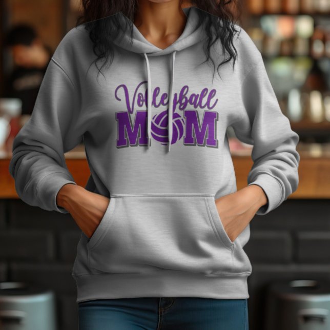 Camiseta Mãe de vôlei em roxo (Criador carregado)
