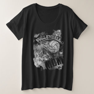 Camiseta Mãe de vôlei, vôlei negra