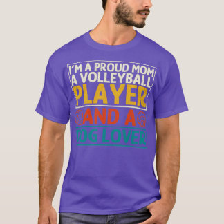 Camiseta Mãe de Voleibol e Lover de Cachorro