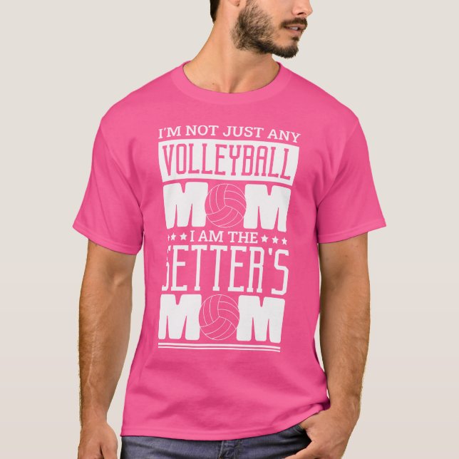 Camiseta Mãe De Voleibol Para A Setadora De Voleibol Mamãe  (Frente)