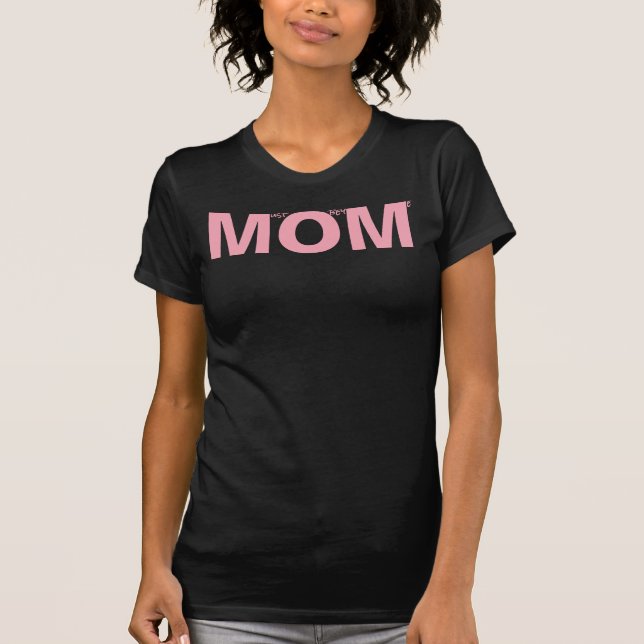 Camiseta MÃE (deve obedecer-me) rosa (Frente)