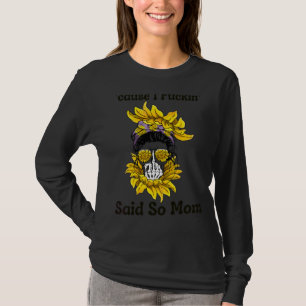 Camiseta Mãe Dia de as mães de Sunflower Mulheres Primavera