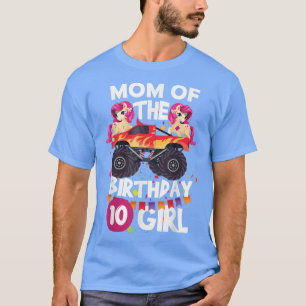 Camiseta Mãe do 10º Aniversário do Monstro da Garota Unicor
