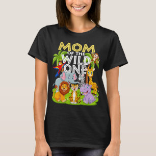Camiseta Mãe Do Animal Safari Do Zoológico Selvagem De Um p