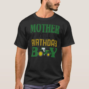 Camiseta Mãe do Aniversário da Família de Trator Fazenda Ra