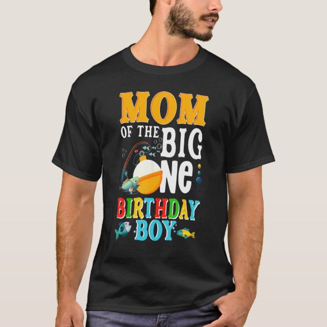 Camiseta Mãe Do Aniversário Do Peixe Só Um Aniversário 1 (Frente)
