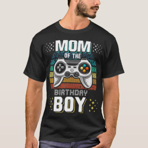 Camiseta Mãe do Aniversário que Combina Vídeo Jogador