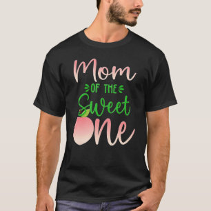 Camiseta Mãe Do Aniversário Um Pêssego 1 rua Fama De Fruta 