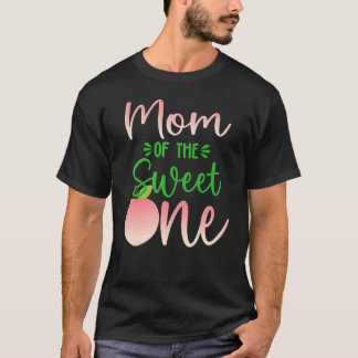 Camiseta Mãe Do Aniversário Um Pêssego 1 rua Fama De Fruta 