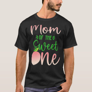 Camiseta Mãe Do Aniversário Um Pêssego 1 rua Fama De Fruta 
