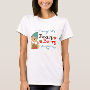 Camiseta Mãe do Beary Berry Primeiro Aniversário