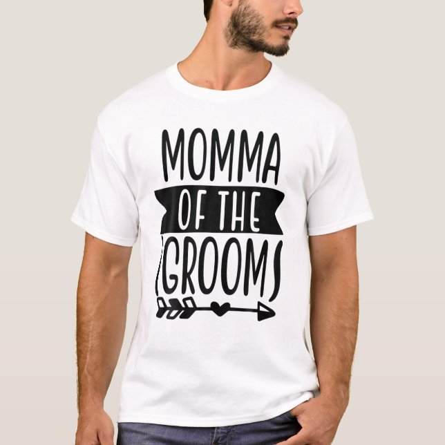 Camiseta Mãe Do Casamento De Coração E Bachelo. (Frente)