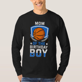Camiseta Mãe Do Celebrado Da Família De Basquete Birthday B