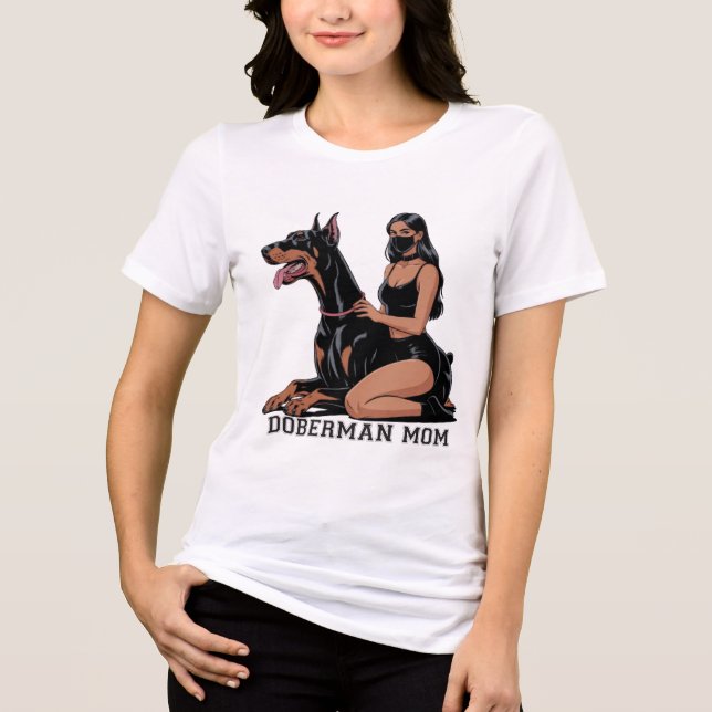 Camiseta MÃE do Doberman (Frente)