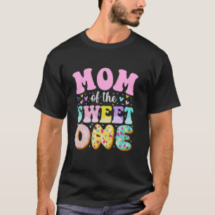 Camiseta Mãe Do Doce Aniversário De 1 Ano Tema Donut Fami