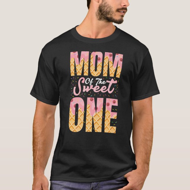 Camiseta Mãe Do Doce Cone De Sorvete De Um Sprinkle (Frente)