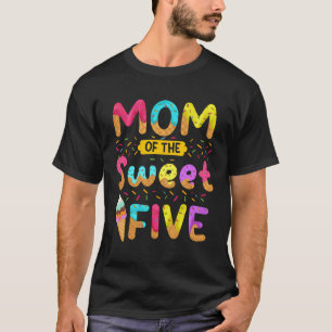 Camiseta Mãe Do Doce Sorvete De Aniversário De Cinco 5