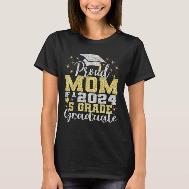 Camiseta Mãe Do Formando Da 5 Graduação Elementar 2024 (Frente)