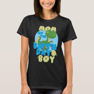 Camiseta Mãe Do Garoto De Aniversário Dinossauro Que Corres