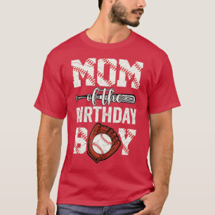 Camiseta Mãe Do Garoto De Beisebol De Aniversário Mãe M