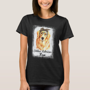 Camiseta Mãe do Golden Retriever Leopardo Cão Branqueado Pe