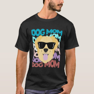 Camiseta Mãe do Golden Retriever Mãe de Cachorro Retro Leg