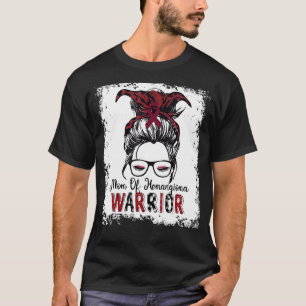 Camiseta Mãe Do Guerreiro De Hemangioma Messy Bun Burgundy