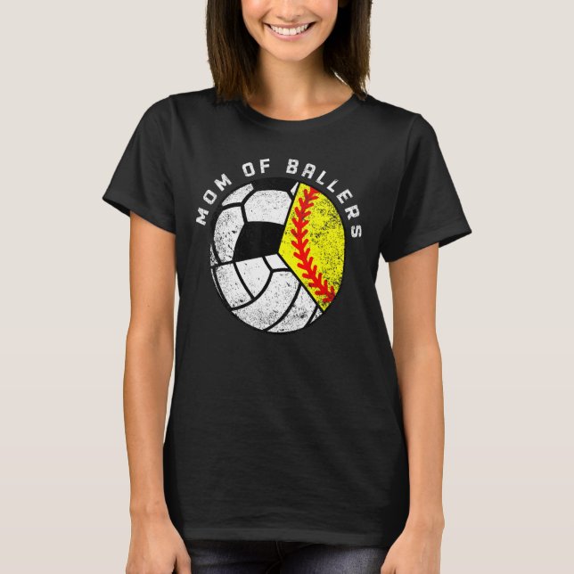 Camiseta Mãe Do Jogador De Voleibol De Ballers (Frente)
