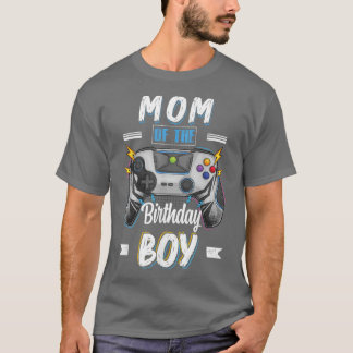 Camiseta Mãe do Jogo de Vídeo da Família Birthday Boy Match